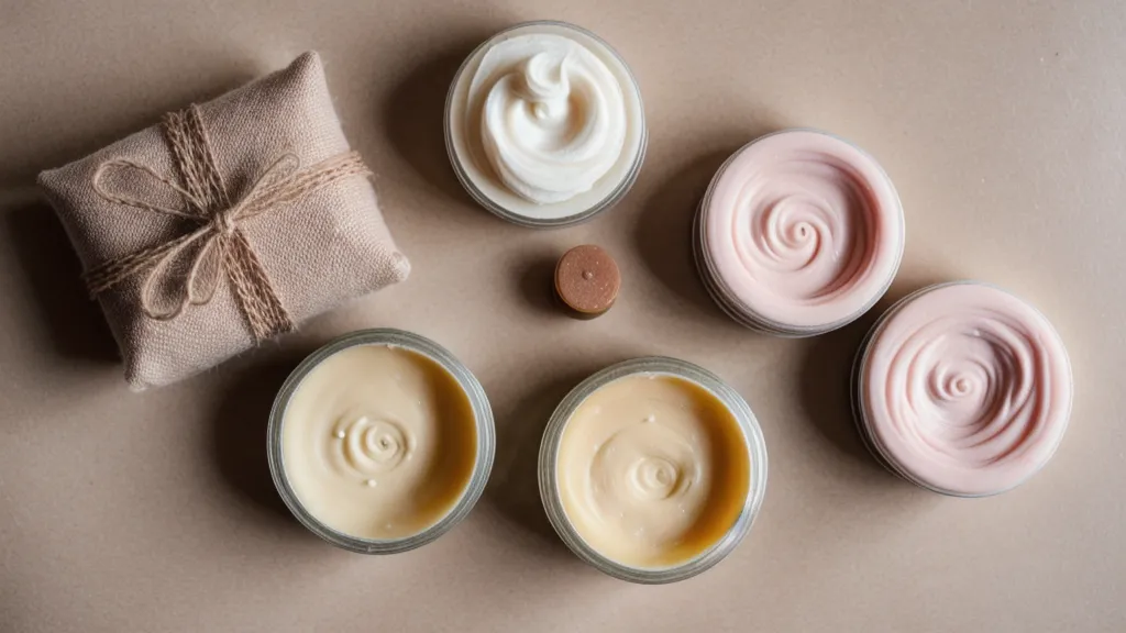 Prueba de textura de un bálsamo labial artesanal de cosmética natural sobre la piel antes de llevarlo a la feria