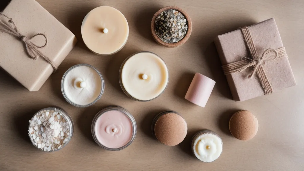 Exhibidores de madera para cosmética natural en ferias de emprendimiento artesanal
