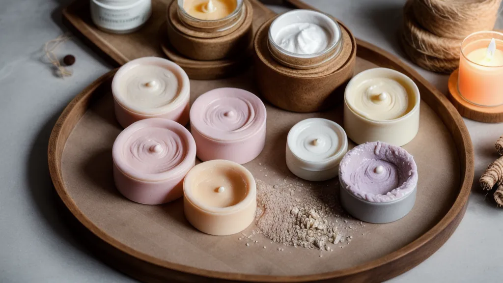 Exhibidor de madera inclinado a 45 grados para leer etiquetas de cosmética natural sin agacharse